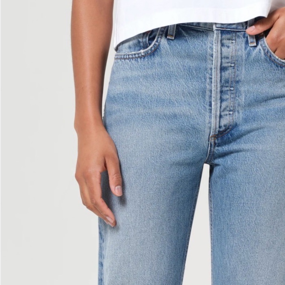 AGOLDE 90s Pinch Waist High-Rise Straight Jeans in Stage